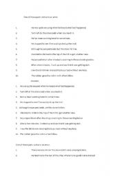 English Worksheet: Test of Error