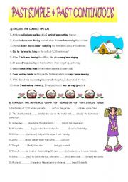 English Worksheet: PAST SIMPLE and PAST CONTINUOUS