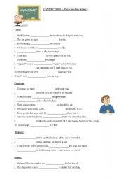 English Worksheet: Connectors by category - Exercises