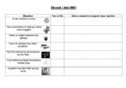 English worksheet: When should I dial 999?
