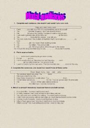 English Worksheet: Modal Verbs