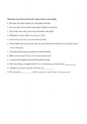 English worksheet: PRESENT PERFECT OR PRESENT SIMPLE