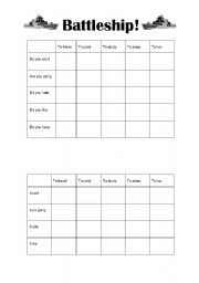 English worksheet: Would you like .... Battleship!