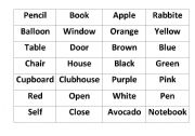 English worksheet: meaning of english word