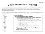 English worksheet: Collaborative Dialogue 