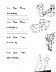 English worksheet: Childrens ESL Verb practice