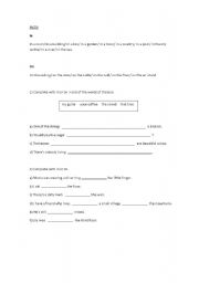 English Worksheet: In/On