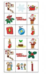 English Worksheet: Christmas bingo 2/2
