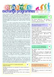 ERASMUS EXCHANGE PROGRAMMES - 10th grade 2pageTEST + key