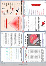 English Worksheet: My valentine day minibook n2