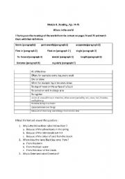 English worksheet: Cutting EdgePre Intermediate Reading page 74