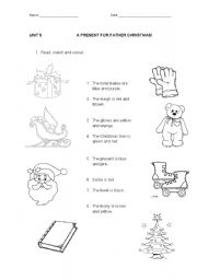 English worksheet: A PRESENT FOR FATHER CHRISTMAS
