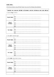 English worksheet: Mixed Verbs