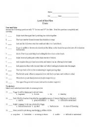 Lord of the flies worksheets