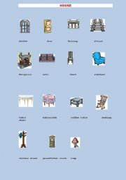 English Worksheet: THE FURNITURE