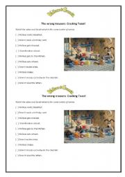 English Worksheet: Wallace and Gromit - The Wrong Trousers: Cracking Toast!