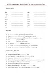 English worksheet: Nouns - exercises