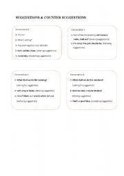 English worksheet: suggestion&counter suggestion 2