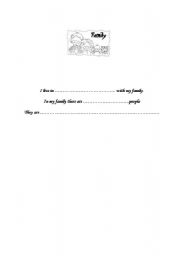 English Worksheet: family