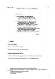 English Worksheet: Prologue