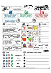English Worksheet: Grammar Focus Series 14_Prepositions Of Time AT ON IN (Fully Editable + Key)