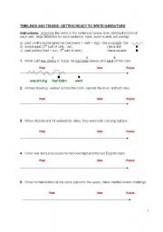 English worksheet: TIMELINES AND TENSES: GETTING READY TO WRITE NARRATIVES