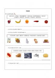 English worksheet: Favourite Food