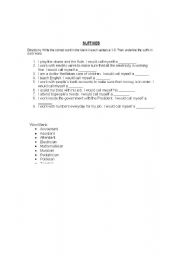 English Worksheet: Suffixes Profession Practice