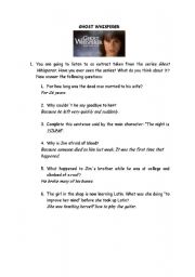 English worksheet: Ghost Whisperer pilot episode