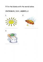 English worksheet: Words about seasons