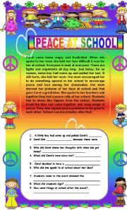 Comprehension - Peace at School