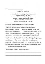 English Worksheet: Articles