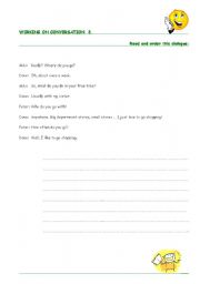 English worksheet: conversation 3