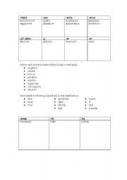 English Worksheet: Noun builiding