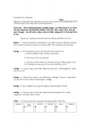 English Worksheet: Interview with a Character:  Pictures of Hollis Woods