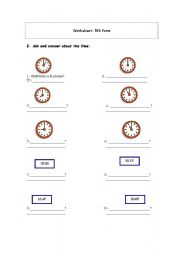 English worksheet: What time is iy?