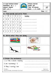 English Worksheet: Present Continuous