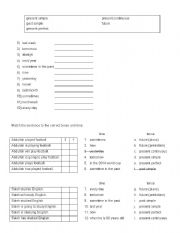 English worksheet: Tenses Review Worksheets