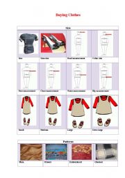 English Worksheet: Clothes(Style and size)