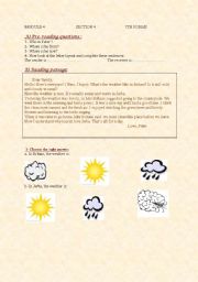 English Worksheet: the weather