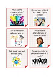 Questions About Parties - ESL worksheet by cursosdeinglesats