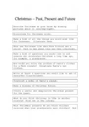 English worksheet: Christmas - Past, Present and Future