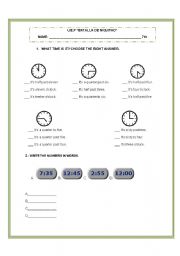 English Worksheet: TIME