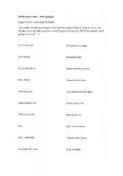 English worksheet: Will / going to