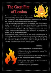 The Great Fire of London - Reading Comprehension