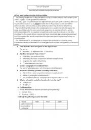 English Worksheet: A  Test 