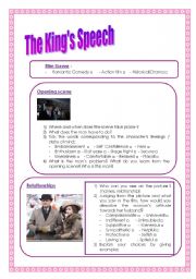 The Kings Speech questionnaire ( speaking/ writing/ review)