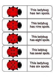 100 Large Ladybug Dominoes for Learning Numbers 1-10 (This file contains 21 pages in all.)