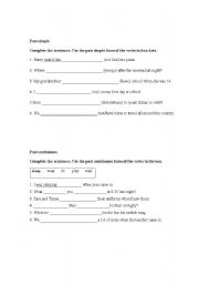 English Worksheet: past simple/past continuous revision