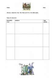 English worksheet: Writing a Character Description Essay with Easy Follow Steps